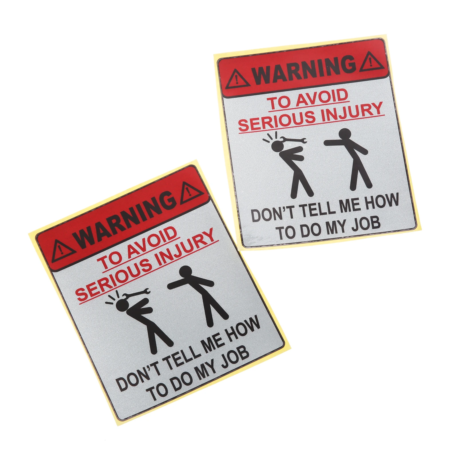 Светоотражающая наклейка, 2 шт., «не скажите мне, как сделать работу», чтобы избежать серьезных травм, изображение 13,9*11,5 см, Декор для дома и офиса