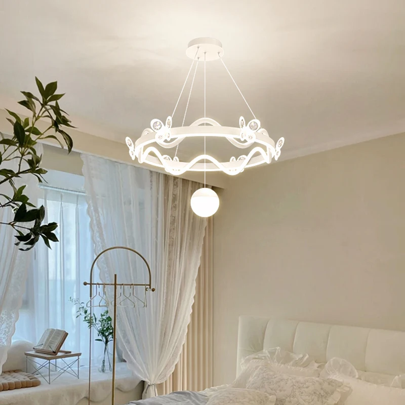 

Aesthetic Unique Chandeliers Living Room Modern Round Chandeliers Sleeping Room Miniture Lampara De Techo Nordic Decoration