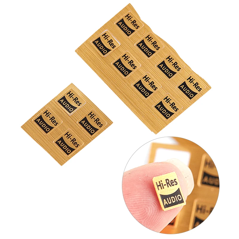 

10pcs 7.1*7.1mm Hi-Res Audio Stickers For Walkman Fiio Iriver Cayin MP3 All Hifi Device Accessories