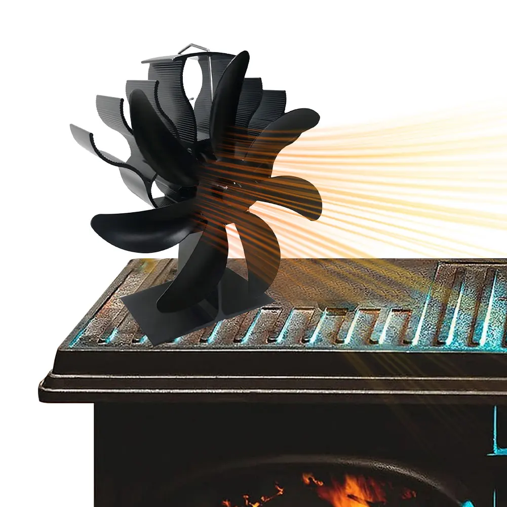 

Вентилятор для дровяной плиты с 7 лезвиями, бесшумный энергосберегающий