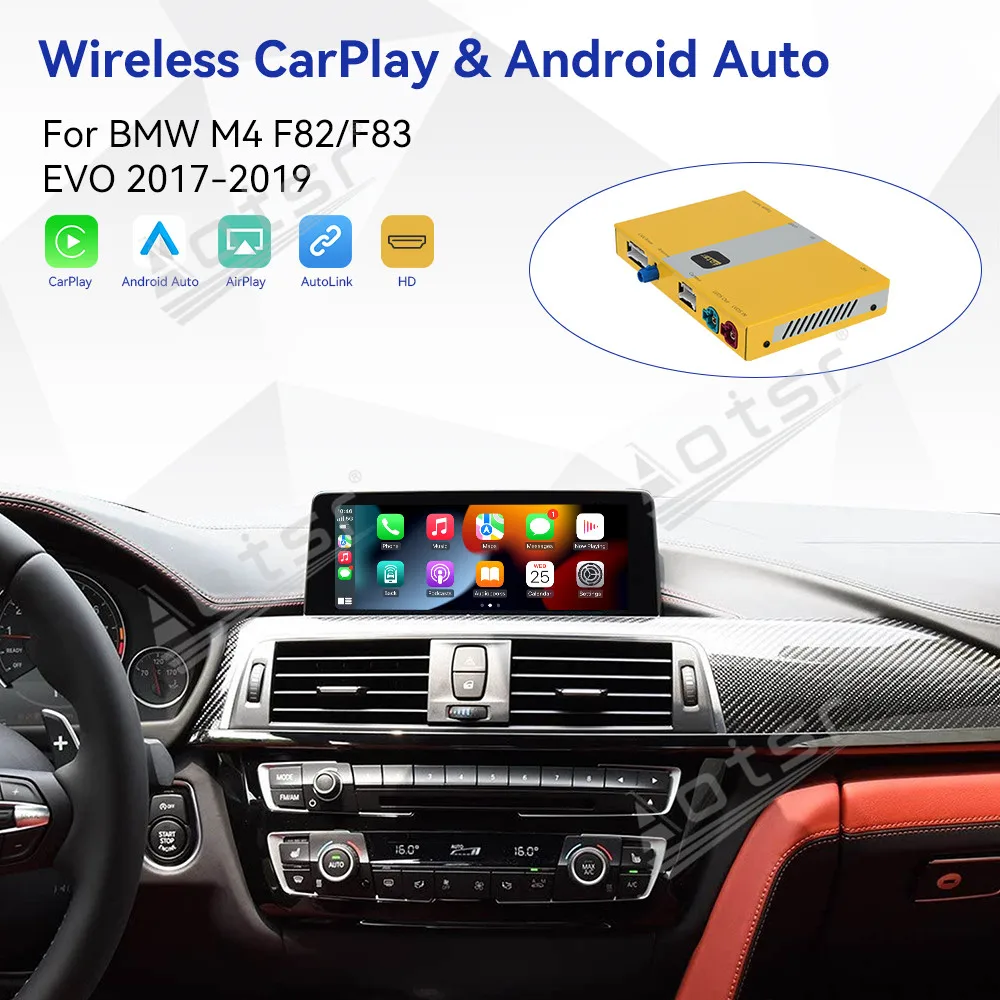 Фото Carplay 8368 XU декодер Android 13 Автомобильное радио для BMW M4 F82 F83 EVO 2017-2019 Мультимедийный плеер с сенсорным экраном GPS-навигация 4G №2