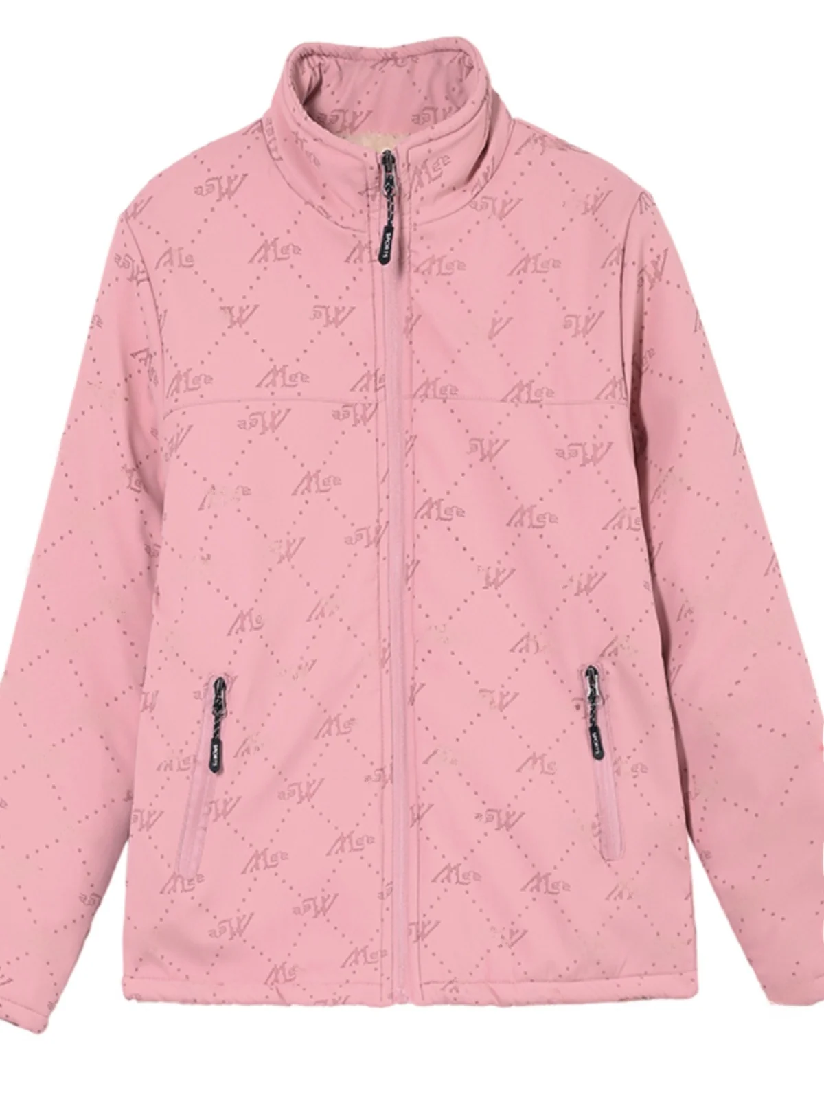 Утепленная верхняя одежда с воротником-стойкой на флисовой подкладке женская