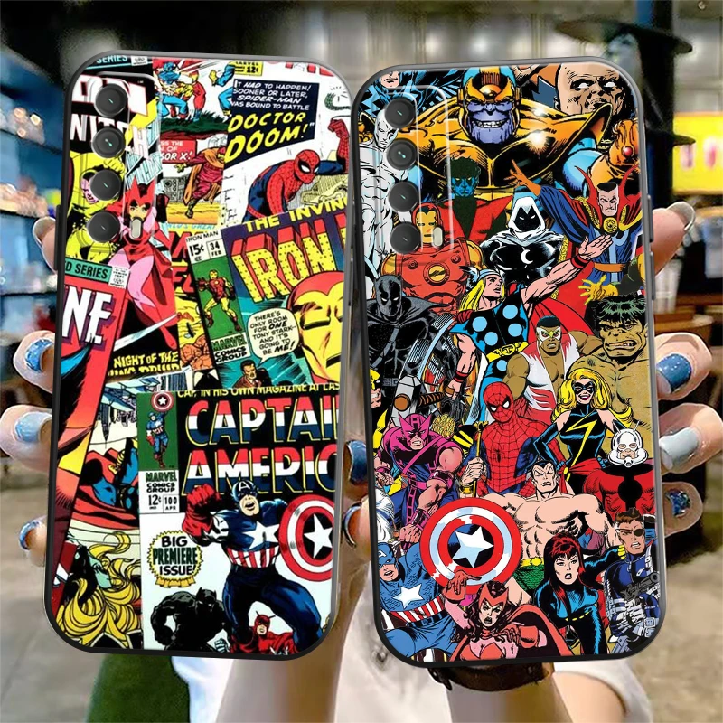 

Popular Marvel Phone Case For Huawei P Smart Z P20 P30 Honor 8X 9 9A 9X 10 10 Lite Liquid Silicon Carcasa Coque Soft Funda