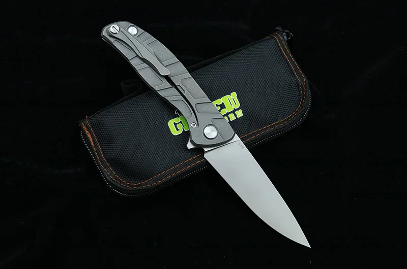Складной нож Green thorn Flipper складной карманный Клинок с титановой ручкой и лезвием 95