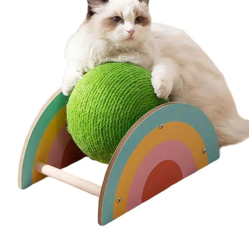 

Cat Scratcher Toy With Sisal Ball Cat Scratching Ball For Cats And Kittens Decorative Pet Furniture Supplies Resistant To