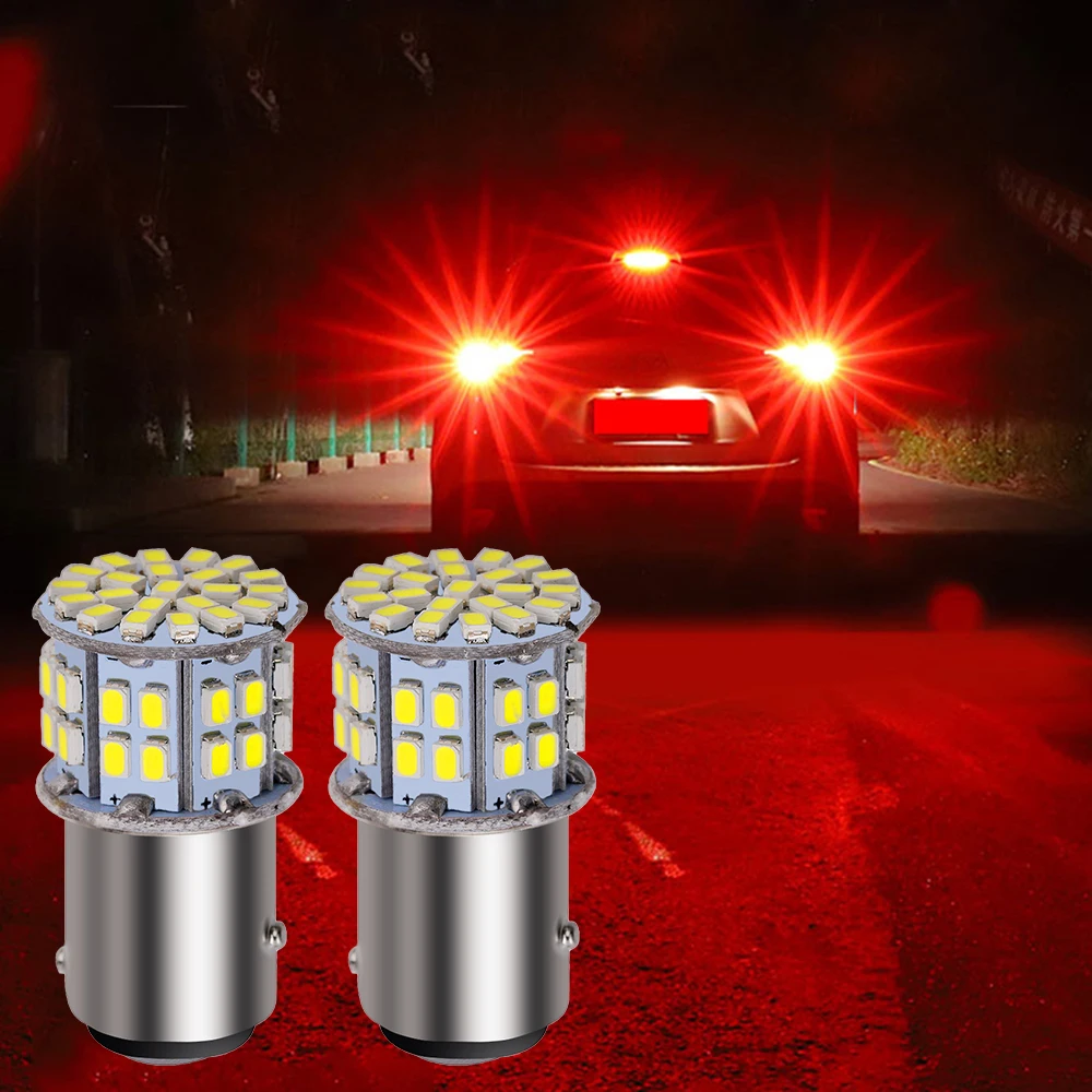 

1156 1157 7440 7443 3020 50SMD Car Brake Light P21W Auto Turn Signal Bulb Trunk Lamp Car Styling License Plate Lights Trunk Lamp