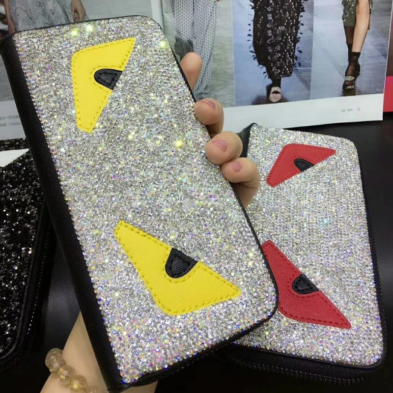 

Devil's Eye Diamond Folding Wallet Trendy Fashion Dinner Bag Long Wallet Multifunctional Coin Purse wedding favors for guests