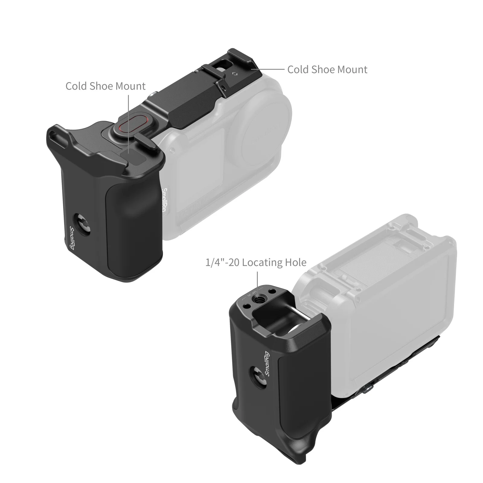 Фото Рукоятка SmallRig для кейджей SmallRig 5888 / 5887 для DJI Osmo Action 6 с ремешком на запястье и адаптером Cold Shoe, комплект для фотосъемки 6259 №4