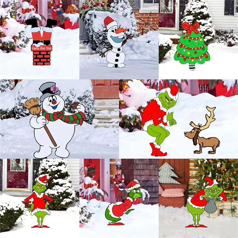 

Christmas Snowman Stereo Color Garden Garden Outdoor Festive Decoration Acrylic UV Printing