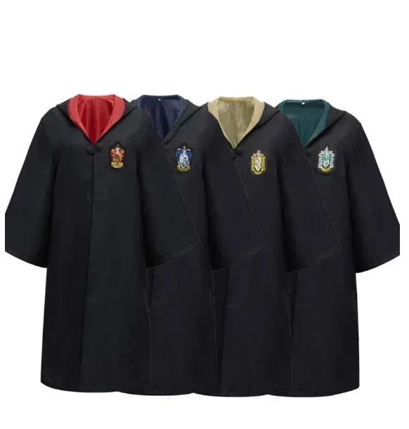 Halloween Harryy Potter Cosplay Costume Robes Cape Sweater Shirt Slytherin Tie Glasses Scarf Kids Adult Party Accessories Gifts