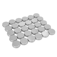 30 pack screw top round metal lip balm tins containers lids 1oz