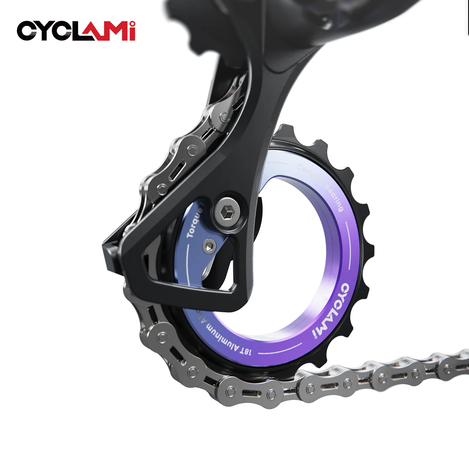 Фото CYCLAMI 18T велосипедный жокей-колесо, задний переключатель, керамический шкив, направляющая для велосипеда для шоссейного велосипеда AXS RED L-TWOO ERX ER9 R9 R7 №2