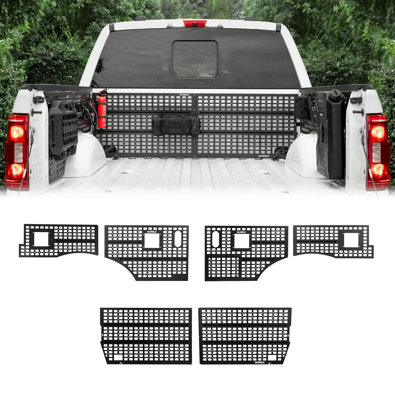 

Кровать для грузовика, панель MOLLE, тактический многофункциональный модульный органайзер для хранения, комплект для Ford F150 2015-2024, аксессуары для пикапа