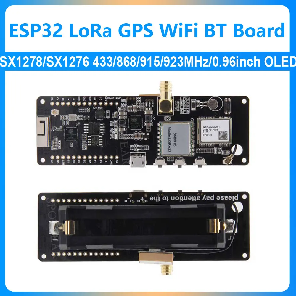 Плата разработки TTGO Meshtastic T-Beam ESP32 LoRa GPS с 0,96-дюймовым ...