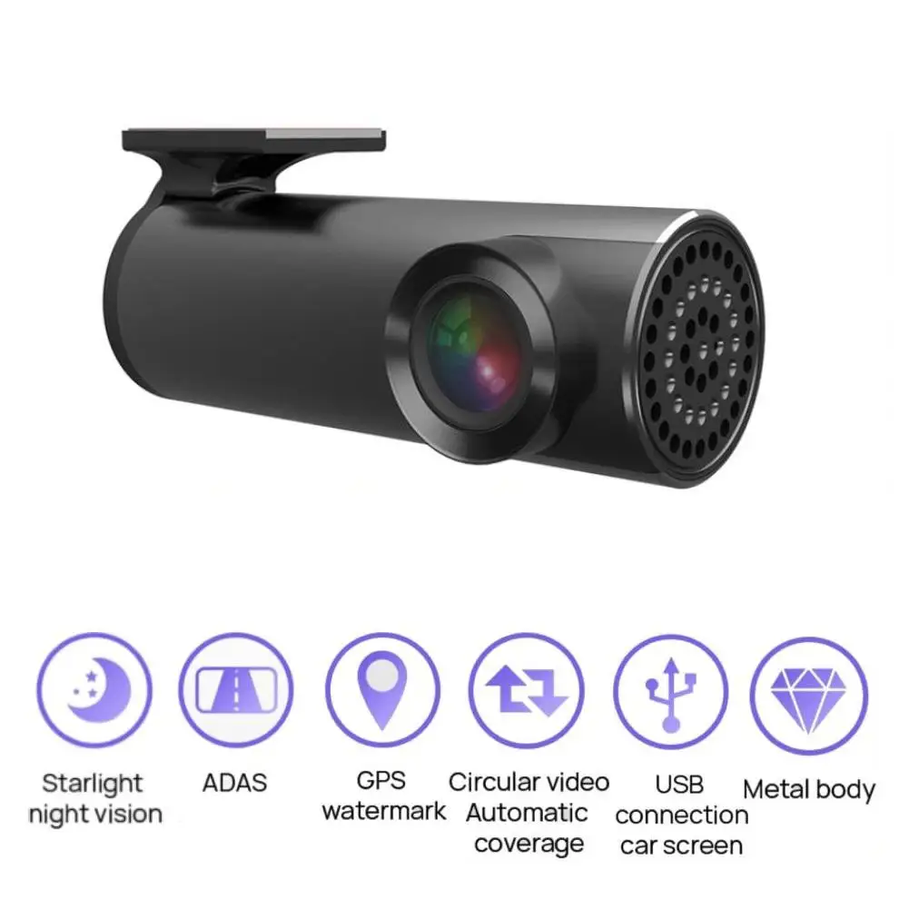 

USB Dash Cam 1080P Car Camera Recorder ADAS Dashcam for Car Night Vision Android Screen Loop Recording Vehicle Camera