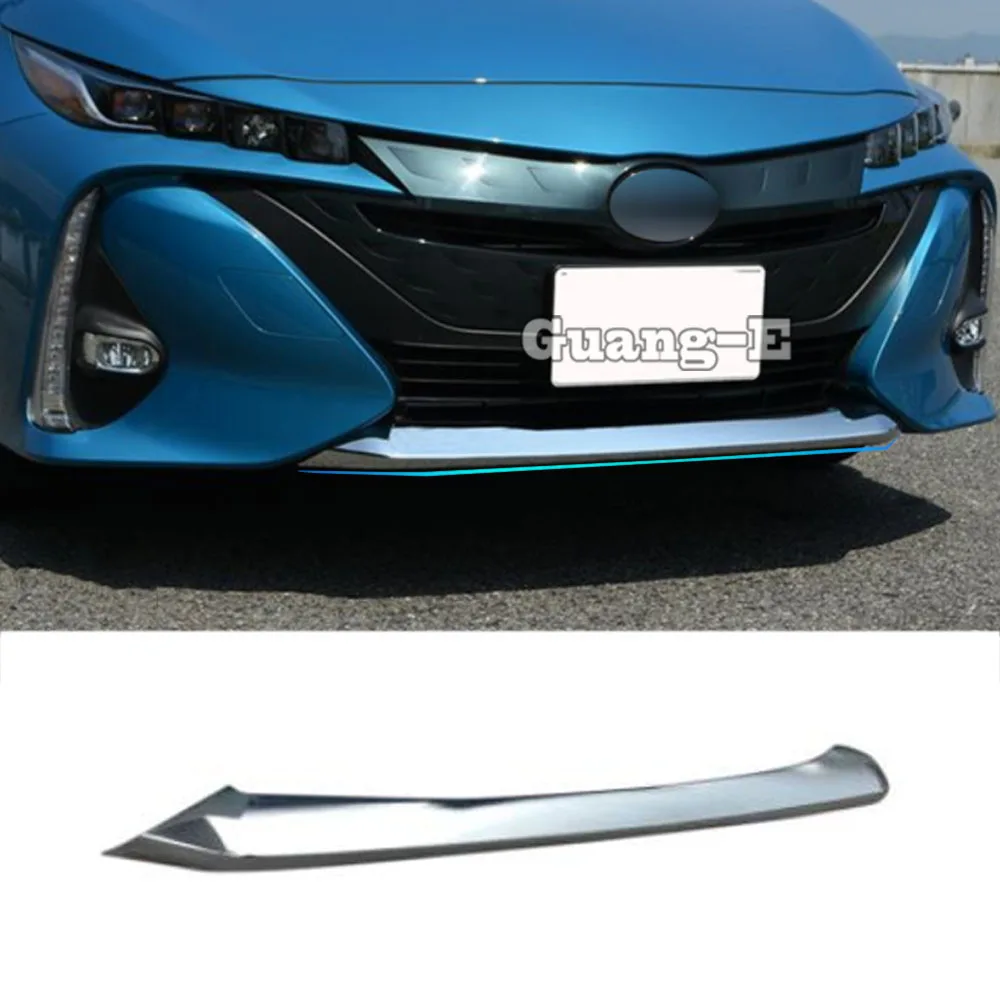 

Для Toyota Prius PHV 2017 2018 2019 2020 стикер для стайлинга автомобиля защитный бампер ABS Хромированная Отделка Передняя головка Нижняя рамка капот часть