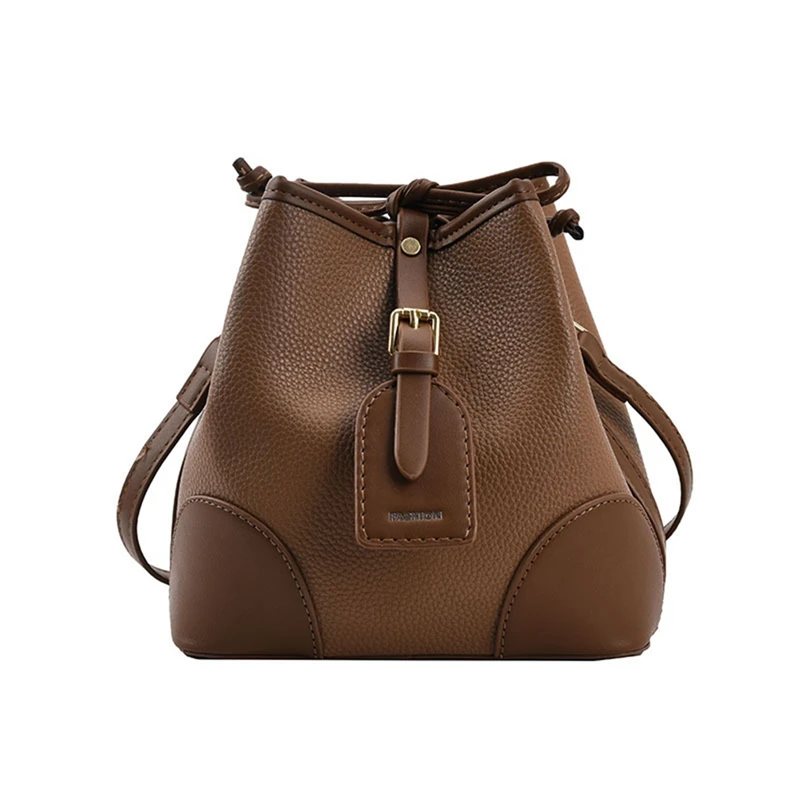 

Classic Designer Vintage Small Women Bucket Bags for Women PU Leather Shoulder Bags Girls Hand Bags Women