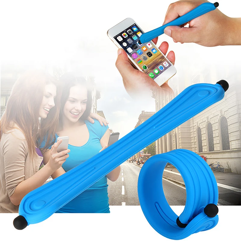 

Universal Capacitive Screen Touch Pen for Tablets touch Pens for Samsung silicon band wrist strap Mobile Phone Stylus for iphone