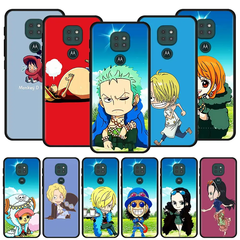 

Phone Case For Samsung A50 A30 A70 for Moto G60 G30 One Fusion G9 Play Plus Cover One Piece zoro Luffy Robin Nami Tony Chopper