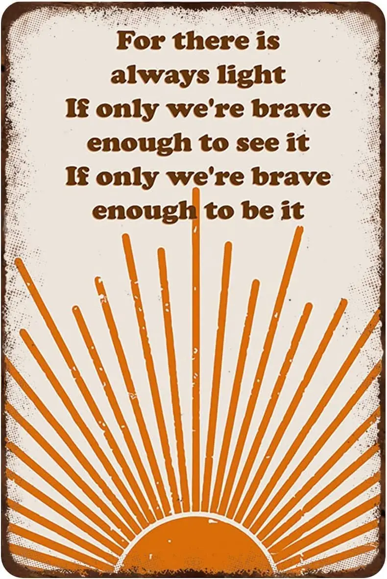 

Vintage Feminist Metal Tin Sign Here Is Always Light Retro Metal Plaque Poster Wall Decor Gift For Bathroom Restaurant