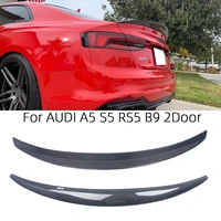 for 2017 2023 audi a5 s5 rs5 b9 2door coupe hksm4 style carbon fiber rear spoiler trunk wing