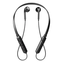 new neckband earphones wireless bluetooth headset neck hanging sports headphones stereo noise reduction music earbuds with mic
