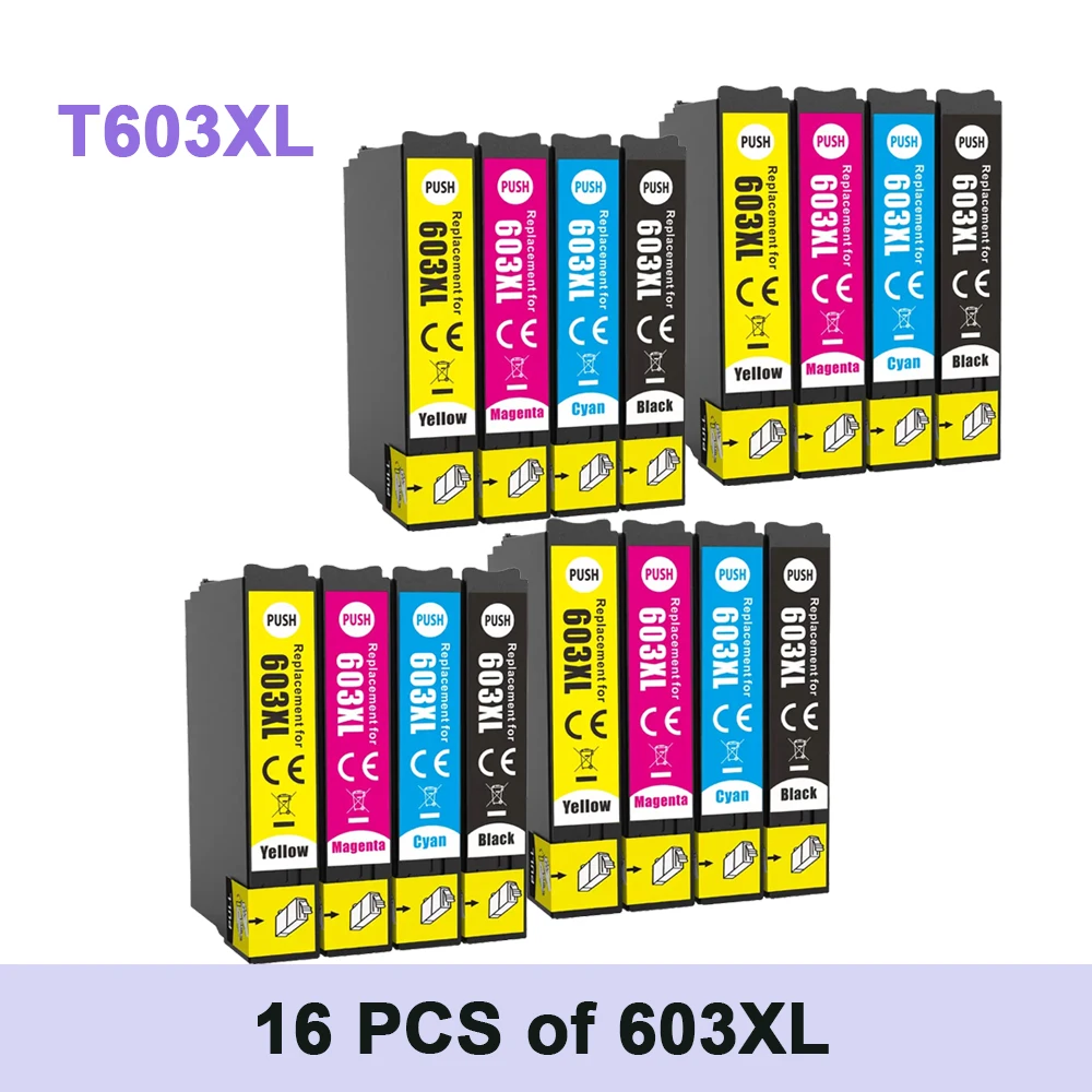 

Replacement For EPSON 603XL 603 T603XL E-603XL T603 XL Ink Cartridges For Epson Expression Home XP-4100 XP-3100 XP-2100 EU VER