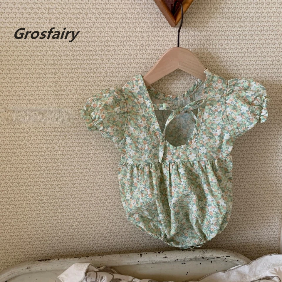 

Grosfairy 2022 Summer Baby Clothes Floral Baby One Piece Toddler Girls Bodysuit