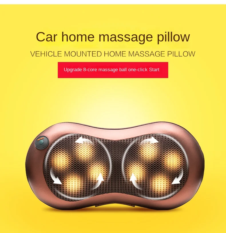 

Car Neck Pillow Shiatsu Massage Pillow Home Office Pillow Massager Bone-shaped Smart Cervical Pillow Dual Use