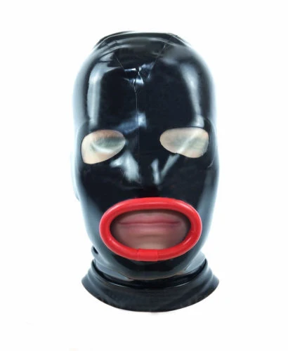 

100% Latex Maske Rubber Gummi Black Mask Cosplay Party Handmade Customization 0.4mm Size XXS-XXL