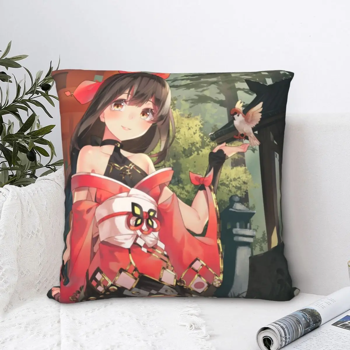 

Kawaii Home Pillowcase Polyester Printed Zip Decor Pillow Case for Home Cushion pillowcase 45x45cm