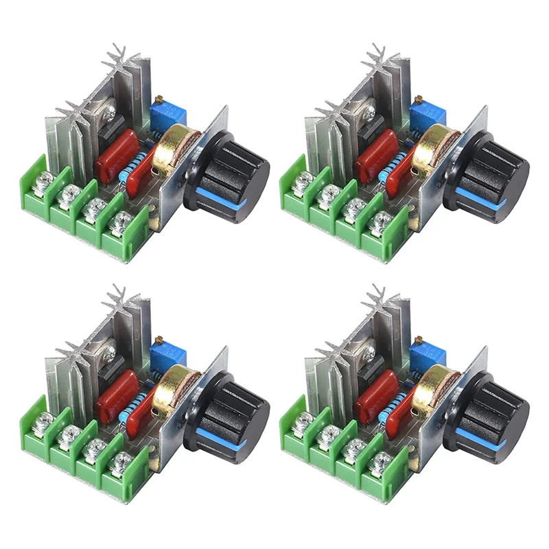 

Hot Sale 4Pcs 2000W 25A PWM Motor Speed Control Module Dimmer Speed Regulator AC 50-220V Adjustable Voltage Regulator