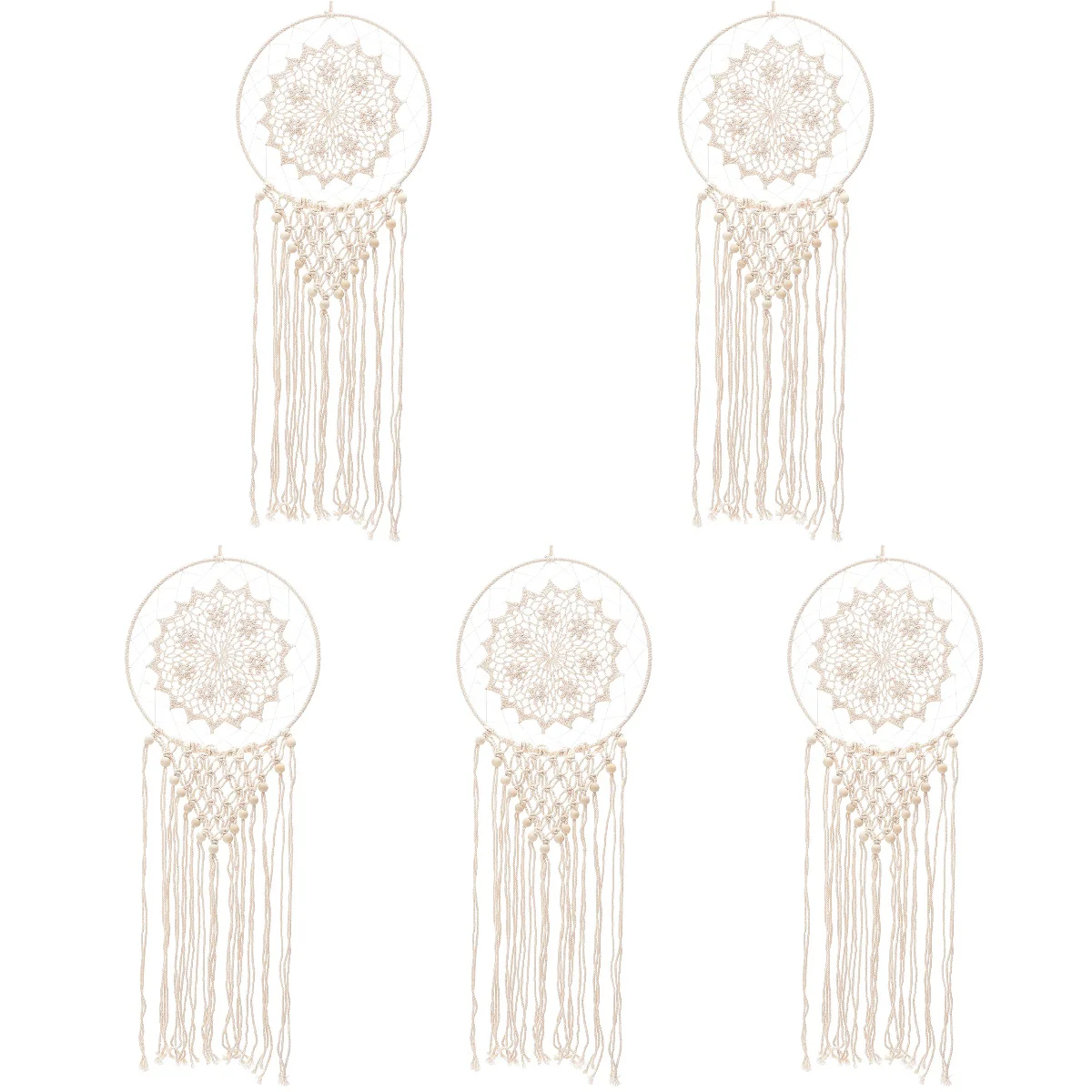 

5x Party Wall Macrame Hanging Bohemian Dream Catcher Aesthetic Decor For Teen Girls Room Decoration Adult Bedroom Decor