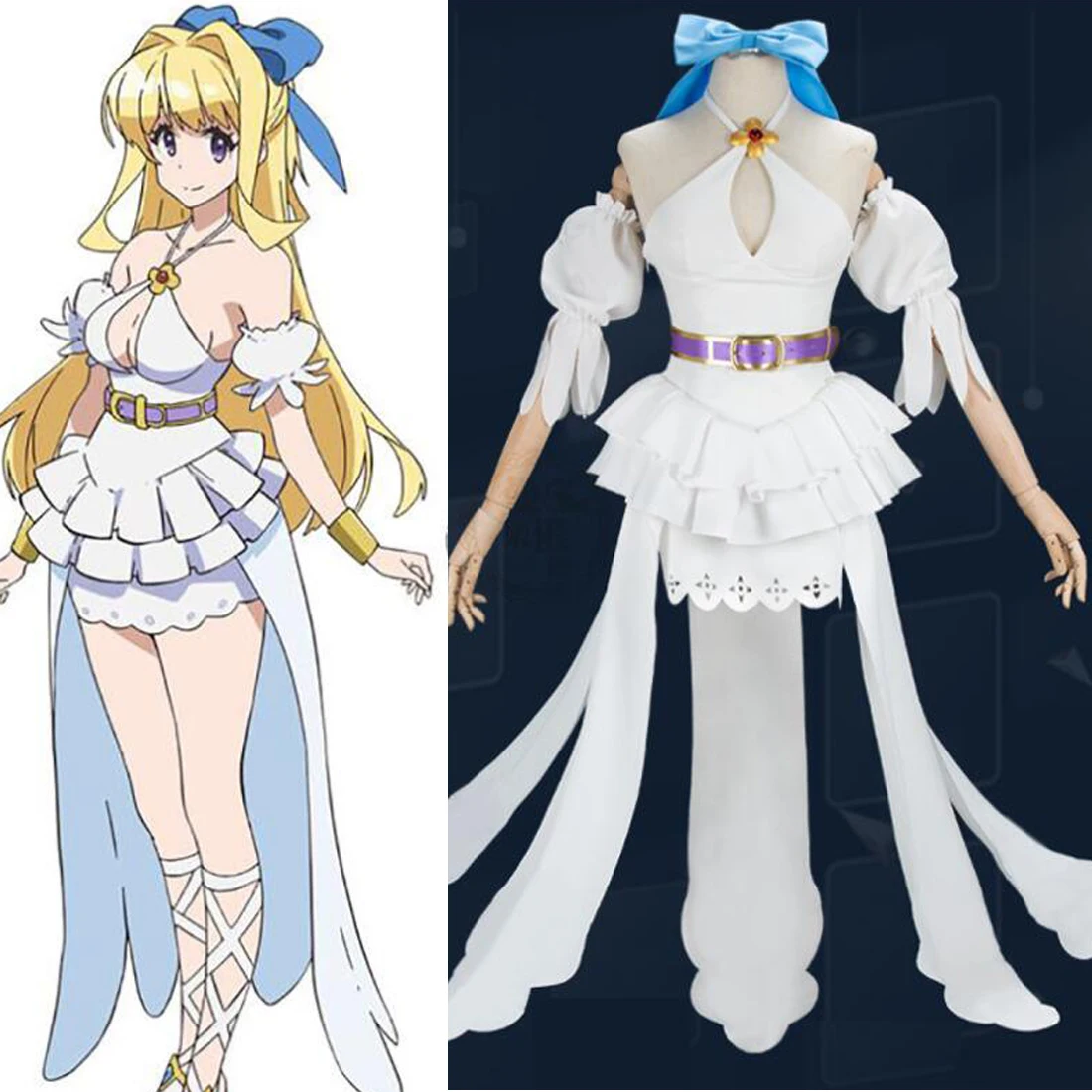 

Anime Cautious Hero: The Hero Is Overpowered but Overly Cautious Ristarte Ryuuguuin Seiya Cosplay Dress Costume Lolita Princess