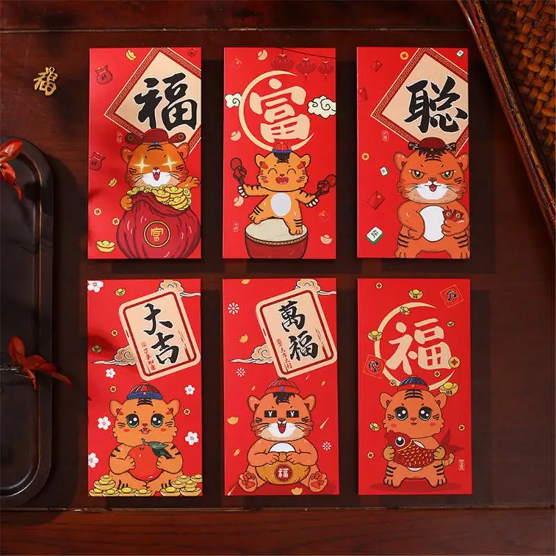 

2022 Chinese New Year Hongbao Red Package Envelope Year Of The Tigers Money Holder Spring Festival Marriage Birthday Supplies