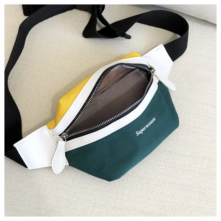 Новинка 2022 поясная сумка для женщин парусиновая с клиньями девочек буквенным