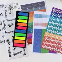 creative multiple functions colorful index sticker diy agenda scheduler planner book supplies cool a6 journal stationery 1 piece