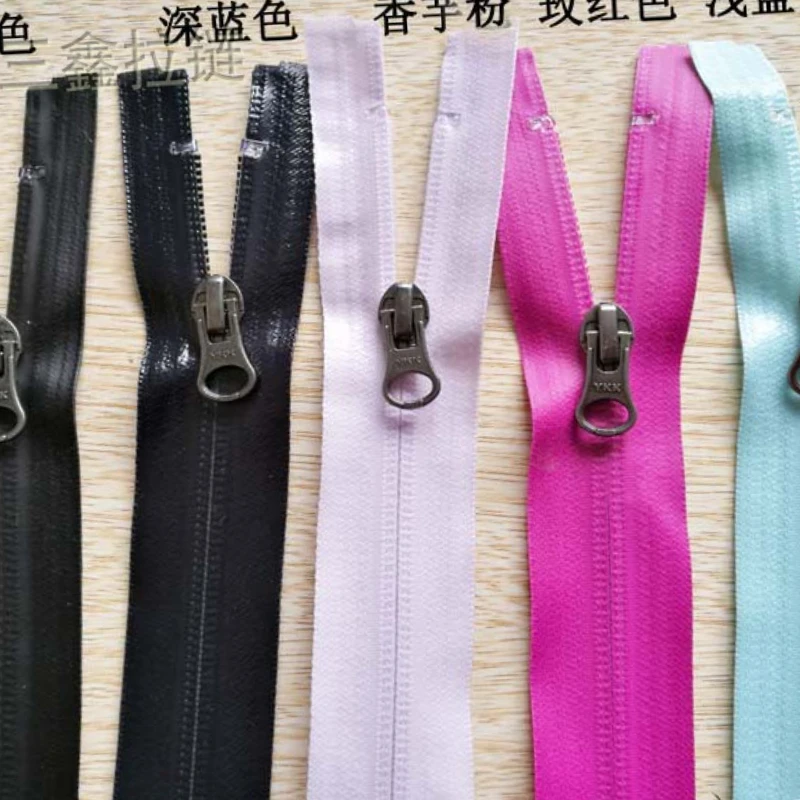 

5# 60 To 75cm Ykk Waterproof Nylon Coil Zipper Single Open End Jacket Outdoor Ski Repair Sewing Accessories