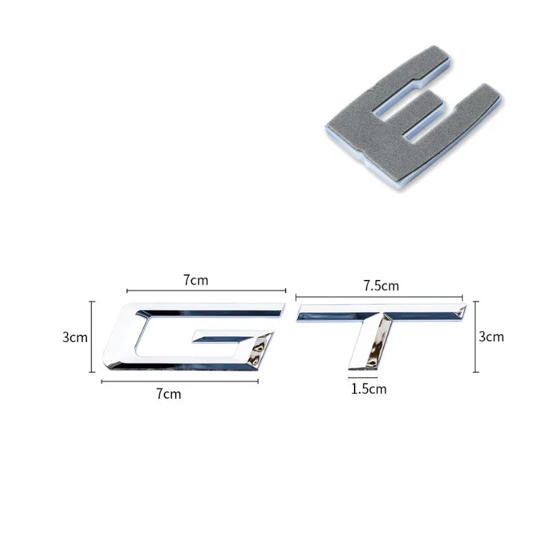 Черные хромированные 3d-буквы на клейкой основе для багажника автомобиля алфавит