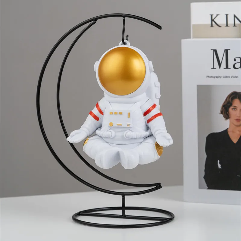 

Простой декор в виде Луны и астронавта, домашний креативный офисный винный шкаф, настольное украшение для астронавта, оптом