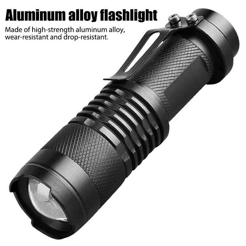 

Zoomable Led Flashlight Built-In Battery XP-G Q5 Mini Torch Lamp Adjustable Penlight Waterproof For Outdoor Camping Lantern