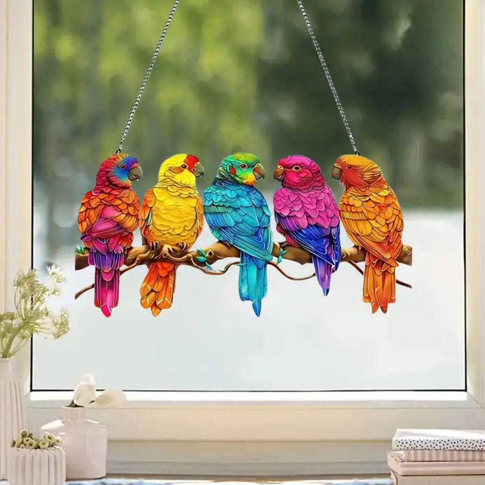 Акриловая елка декор в виде попугая красочный попугай птица 2D плоское искусство