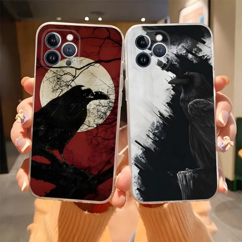 The Raven Halloween Phone Case 2023 Hot Transparent For Iphone 13Pro 11 12 14 Pro Max Mini 6 6s 7 8 Plus X XR XS SE2020 Cover