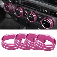 4 pcsset car air conditioner audio function cd knob switch trim ring for toyota tacoma 2016 2017 2018 2019 2020 2021 style