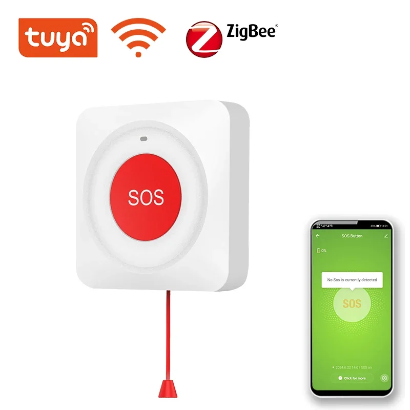 Беспроводная кнопка аварийной сигнализации SOS Wi-Fi/Zigbee