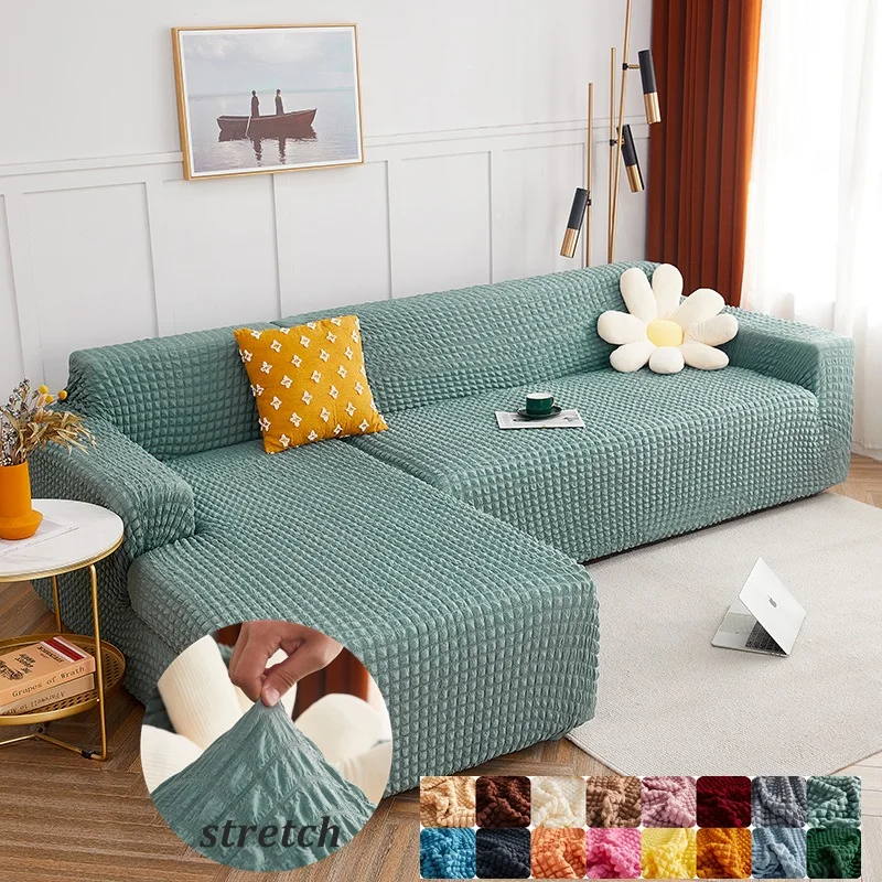 

1/2/3/4 Seater Elastic All Inclusive Sofa Covers Soild Color Sofa Slipcover Stretch Anti Pet Scratch Sofa Couch Cover All Season