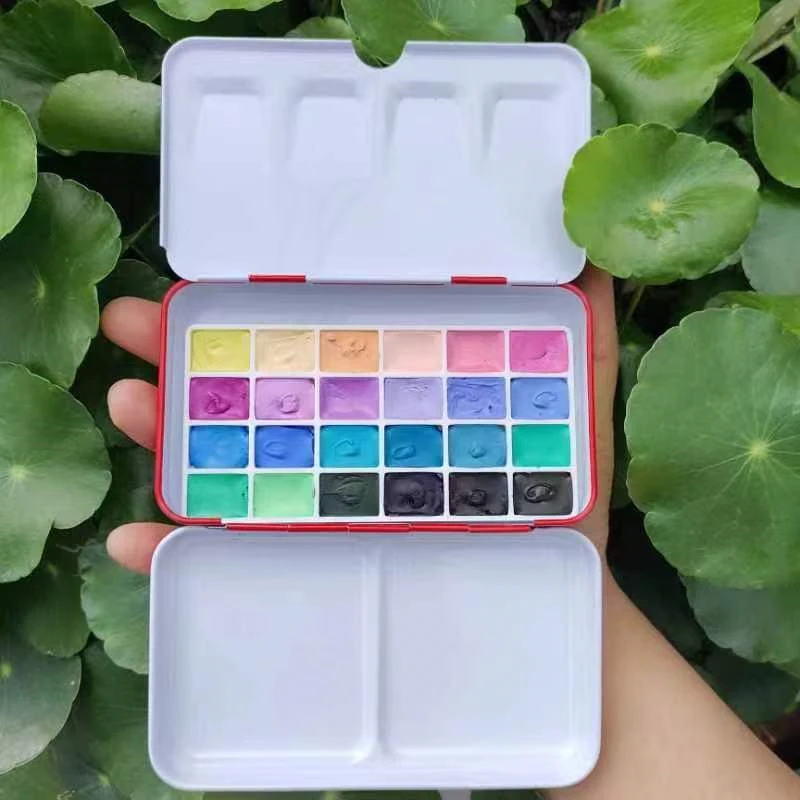 

Multi Color Box Rubens Artist Candy Color Watercolor Paint Subpackage 24 colors/1ml Portable mini watercolor paint Macaron set