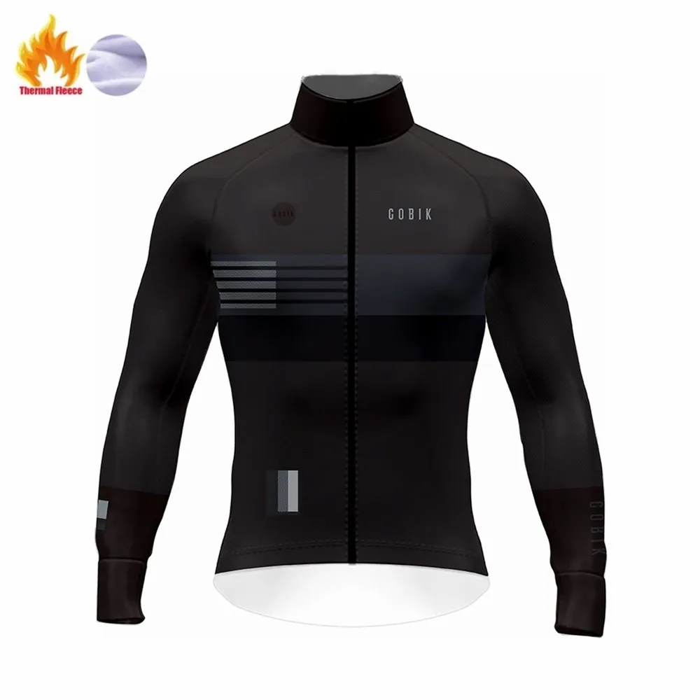

Cobik Winter Cycling Jersey Long Sleeve Cashmere Top Jacket Men MTB Bicycle Clothing Fleece Roadbike Road Ciclismo Hombre