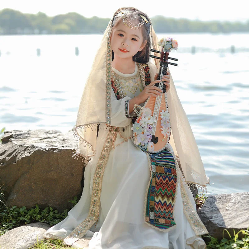 

Western Regions Princess Hanfu Girls' Chinese Style Ethnic Clothing 2023 New Spring and Autumn Style Ancient Style Super