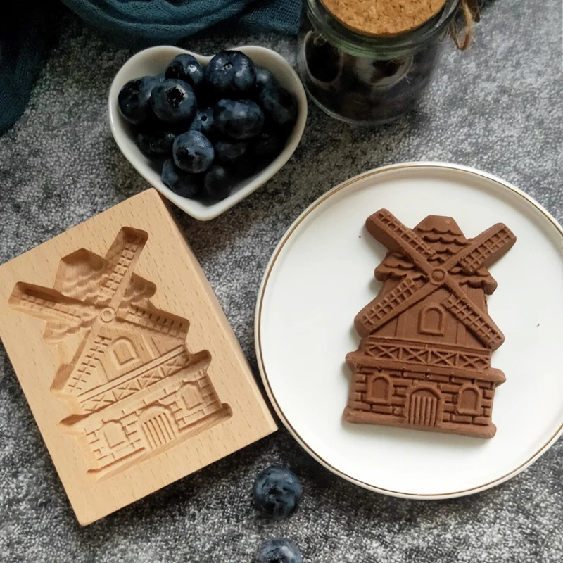 

3D Wooden Gingerbread Baking Molds Kitchen Diy Cake Cookie Mold Cutter Kitchen Dessert Mold Baking Tools